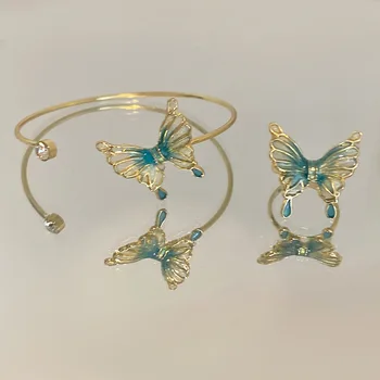 2023 Новый Корейский изысканный браслет с маслом в виде капли бабочки, Маленький Свежий Сладкий Модный Простой браслет, женские украшения