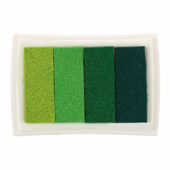 2X Inkpad Craft Multi Gradient Green 4 цвета Чернильный штамп на масляной основе