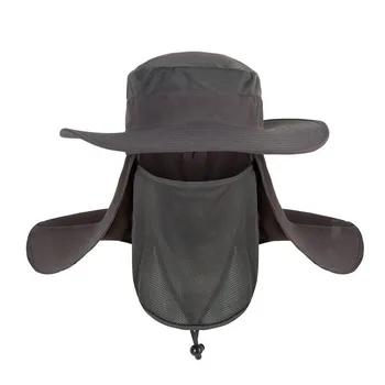 Солнцезащитная шляпа для защиты шеи на открытом воздухе для женщин и мужчин, Быстросохнущая рыбацкая кепка, Летние солнцезащитные шляпы с защитой от ультрафиолета, Походная рыболовная шляпа с широкими полями