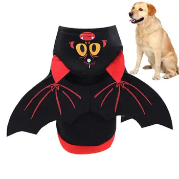 Костюм с крыльями кошки-летучей мыши, костюм собаки-летучей мыши на Хэллоуин, крылья для питомца, одежда для косплея летучей мыши на Хэллоуин, одежда для щенка, одежда для собаки на Хэллоуин, ткань для собаки и кошки