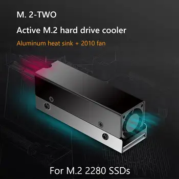 Твердотельный Накопитель M.2 SSD С Вентилятором Алюминиевый PCI-E NVMe Thermal Pad Cooler для Настольных Аксессуаров