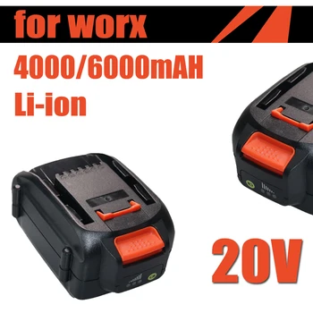 Для WORX 20V 4,0 АЧ/6,0 АЧ абсолютно новый оригинальный литий-ионный аккумулятор большой емкости WA3578 - powersare
