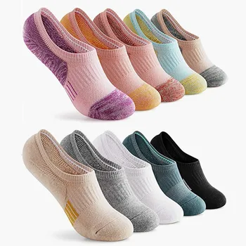 Женские нижние трикотажные носки, женские носки-лодочки, хлопковые осенне-зимние нескользящие носки, впитывающие пот, для женщин, домашние носки