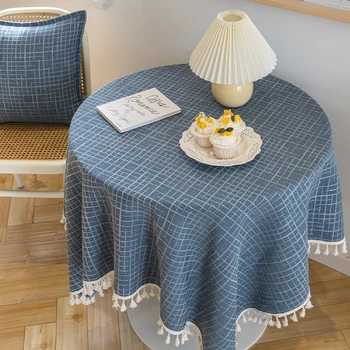 Круглая скатерть для стола wind blue покрывающая ткань круглая подушка для журнального столика маленькая скатерть