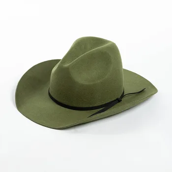 Модная повседневная джазовая шляпа на шнуровке с широкими полями и загнутыми краями для прогулок на свежем воздухе и теплый цилиндр