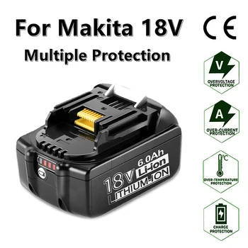 2023 для makita 18V 6000mAh Аккумуляторная Батарея Для Электроинструментов Со Светодиодной Литий-Ионной Заменой LXT BL1860B BL1860 BL1850