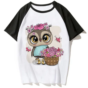 Женская футболка Owl top с мангой, женская одежда 2000-х годов.