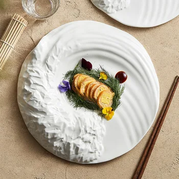 Керамическая посуда, плоская тарелка в западном стиле, специальная форма, гостиничный набор холодных блюд, художественная концепция