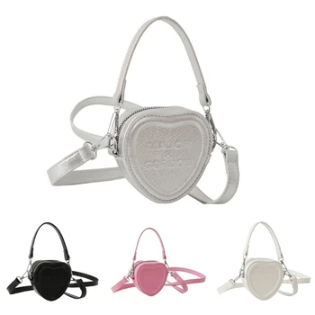 Повседневная сумочка, маленькая сумка в форме сердца, женская сумочка, сумка через плечо, сумка для отдыха, универсальная модная сумка-тоут для девочек и женщин
