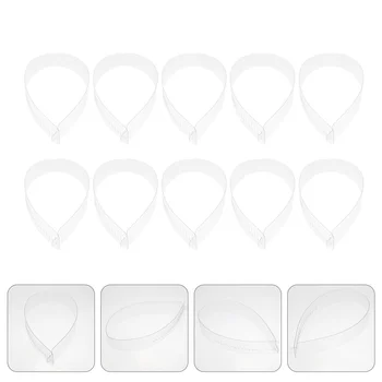 100 шт Крепежных полосок для воротника рубашки Прочные Прозрачные принадлежности для блузок Пластиковый футляр