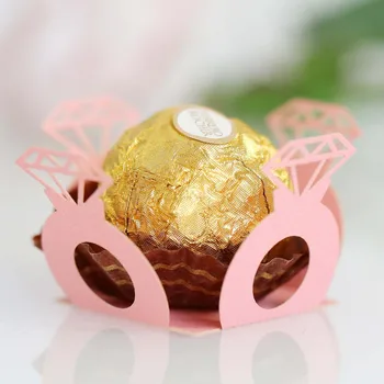 50шт шоколадных оберток Ferrero, выдалбливают коробку конфет с бриллиантами, украшение свадебного подарка на День Святого Валентина, принадлежности для вечеринок