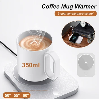 Нагреватель для кофейных кружек, коврик для подогрева кофейных чашек, нагрев при постоянной температуре, USB-электрический коврик для кружек, набор для подогрева воды для чая с молоком для дома