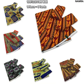100% Хлопок, настоящая оригинальная ткань с восковыми принтами в африканском стиле Анкары, Ганский воск, высококачественная ткань для батика в нигерийском стиле, восковая ткань Pagne