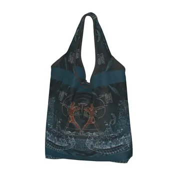 Забавная сумка для покупок в магазине Sea Peoples Battle Ramses, портативная сумка для покупок в магазине Egypt Egyptian Art