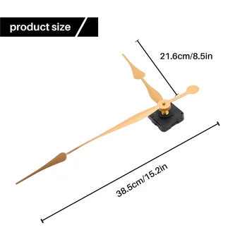 Часовой механизм с длинным валом с высоким крутящим моментом и стрелками лопаты длиной 12 дюймов (золото)