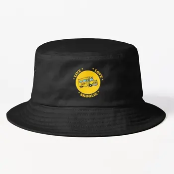 Live Love Skoolie, широкополая шляпа, дешевые мужские и женские кепки, рыбацкие хип-хоп однотонные модные повседневные летние рыбки для мальчиков