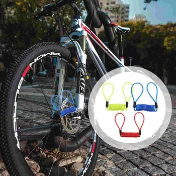 3 шт. стальной трос безопасности велосипеда, тросы блокировки диска, трос напоминания (красный, желтый, синий)