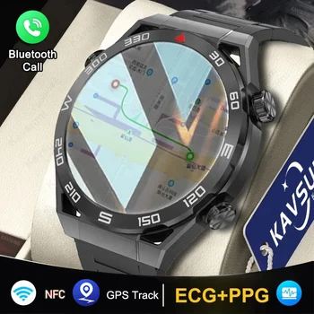 Для Huawei 2023 Новые NFC ECG + PPG Bluetooth-вызов, умные часы, GPS-трекер, спортивный браслет, фитнес-часы, умные часы Ultimate для мужчин