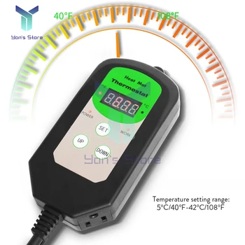 1 шт. Цифровой регулятор температуры Терморегулятор ITH-12S 10A 110 В 1100 Вт Датчик прибора для контроля температуры и влажности