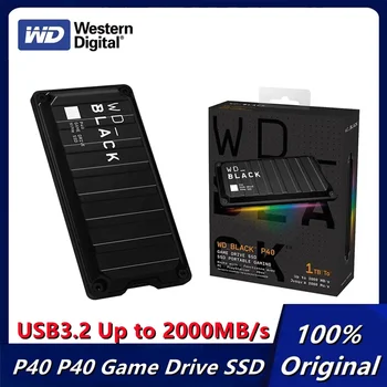 Western Digital WD_BLACK P40 SSD 500 ГБ 1 ТБ 2 ТБ Портативный Твердотельный Накопитель USB3.2 GEN 2X2 2000 МБ/с. Для ноутбука Gamer PS5 XBOX PS4