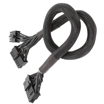 Для Power P серии KM3 серии 24-контактный модульный кабель с 10 + 18-контактным и 24-контактным черным сетчатым кабелем