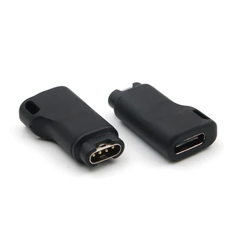 Безопасный конвертер для передачи данных и зарядки, адаптер с разъемом 5V 1A, портативный разъем USB Type C для смарт-часов 4 Pin, подходит для Garmin