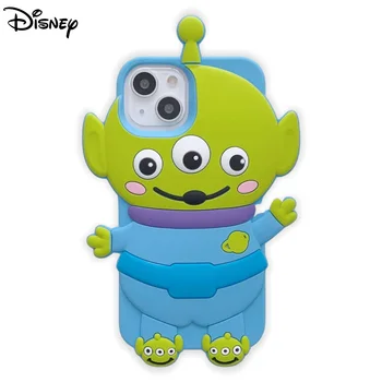 Силиконовый чехол для телефона Disney Toy Story Alien для iPhone 14 13 12 11 Pro Max, защита от падения, все включено, Мультяшный милый защитный чехол