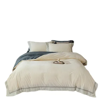 Комплект постельного белья класса А из четырех предметов, коралловая бархатная фланель, осенне-зимние утолщенные простыни