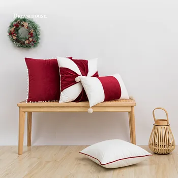 Чехол для подушки Наволочка Современный минималистичный Рождественский чехол для подушки в скандинавском стиле из голландского бархата с трансграничной обработкой
