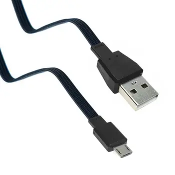 Сверхплоский Гибкий вверх и вниз Левый Правый кабель для передачи данных под углом 90 ° от USB Micro USB к разъему USB