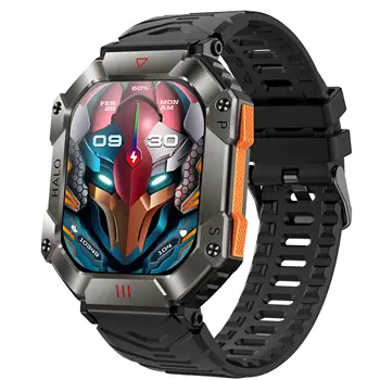 Мужские спортивные смарт-часы KR80 емкостью 2,0 дюйма емкостью 650 мАч, подарок, здоровый сердечный ритм, кислородный компас в крови, упражнения с GPS
