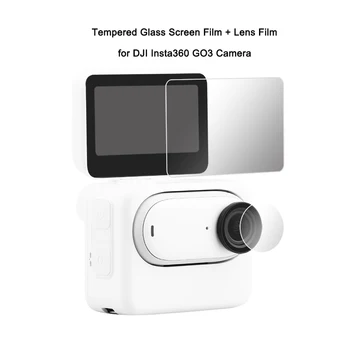 для камеры Insta360 GO3 Пленка для экрана из закаленного стекла + Протектор объектива 9H HD Защитная пленка Аксессуары для экшн-видеокамер