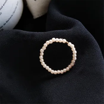 Милые минималистичные кольца с жемчужными бусинами для женщин, Геометрическое кольцо с имитацией жемчуга, Винтажные украшения для вечеринок, Свадебные аксессуары, подарок