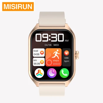 MISIRUN 2023 QX5 Часы с голосовым вызовом, напоминающие сообщения, умные часы, измеряющие кровяное давление, частоту сердечных сокращений, спортивные умные часы для Apple Android IOS