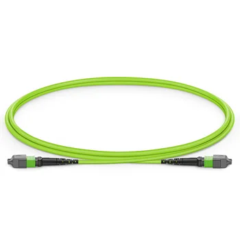 Переходник для многомодового магистрального кабеля MTP®-12 (розетка) к MTP®-12 (розетка) OM5 Elite, 12 волокон, Тип A, Нагнетание (OFNP), лаймово-зеленый