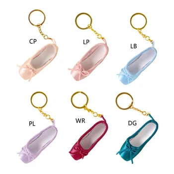 Брелок для ключей в балетном стиле, пуанты, брелки для ключей из сплава для любителей танцев