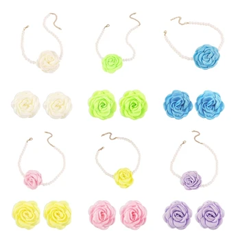 Маленькое цветочное колье/серьги Цветочные ожерелья/серьги Ювелирные изделия для женщин Ювелирные изделия