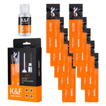 K & F Concept 16 мм APS-C Чистящие наборы 10 шт. Чистящая палочка 20 мл Чистящая Жидкость Щетка Для Чистки Объектива Камеры Для DSLR Камеры
