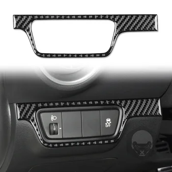 Декоративная наклейка на панель переключателя фар для Kia K3 2019 2020 2021 Аксессуары для интерьера автомобиля из углеродного волокна