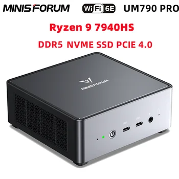МИНИ-ПК MINISFORUM UM790 Pro AMD Ryzen 9 7940HS Windows 11 Pro 2 * DDR5 NVME SSD 2 * PCIE4.0 WiFi 6E BT 5,2 40g USB 4 * 2