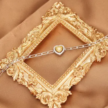 YM2023, 18-Каратное золото, натуральные Желтые бриллианты, Драгоценные камни 0,387 карата, Ювелирные браслеты для женщин, Изысканные браслеты
