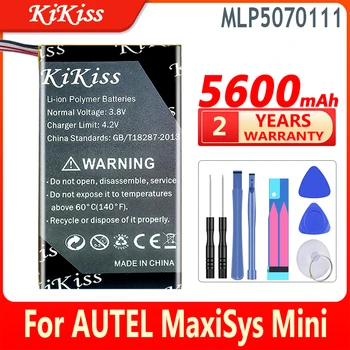 5600 мАч KiKiss 100% Новый Аккумулятор MLP5070111 Для AUTEL MaxiSys Mini MS905 MS906 MK808 MK808BT MK808TS Цифровые Батареи
