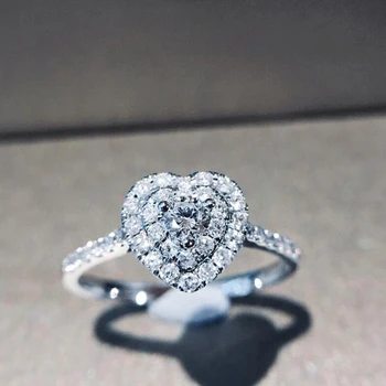 2023 Романтическое Обручальное кольцо с кубическим цирконием в форме сердца, женские кольца с обещанием Вечности, Любовные кольца, Темперамент, Милые Женские украшения, подарки