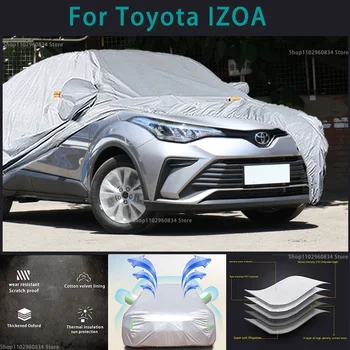 Для Toyota Izoa 210T Полные автомобильные чехлы Наружная защита от солнца, ультрафиолета, пыли, дождя, снега, защитный автомобильный чехол от града, авточехол