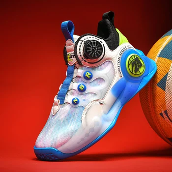 Новые спортивные детские баскетбольные кроссовки, дышащие повседневные детские кроссовки для бега, модные спортивные кроссовки для мальчиков и девочек, спортивная обувь