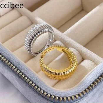 Модное персонализированное милое ювелирное кольцо с гладкой поверхностью, Персонализированное кольцо для влюбленных, открытое кольцо, ювелирные изделия из настоящего золота с медным покрытием