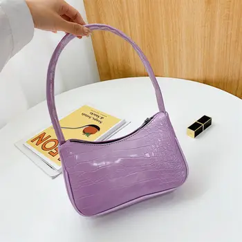 Женские сумки под мышками с рисунком, женская маленькая квадратная сумка через плечо из искусственной кожи, простые универсальные женские сумки-клатчи