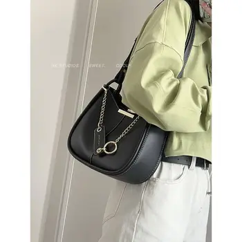 Корейская летняя новинка 2023 года, зеленая женская сумка через плечо, сумка подмышками из искусственной кожи, модная универсальная сумка для пригородных поездок