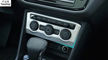ABS Хромированная Центральная консоль, панель кондиционера, отделка, аксессуары для стайлинга автомобилей 2016 2017 2018 Volkswagen VW Tiguan mk2
