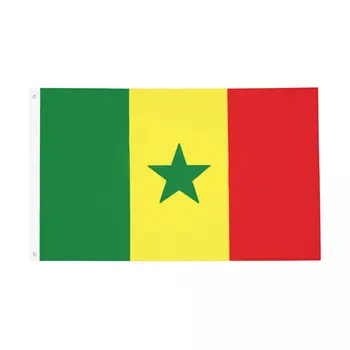 Флаг Сенегала, флаги, яркий Цветной баннер для помещений и улицы, флаг Сенегала, всепогодное Подвесное украшение 90x150 см